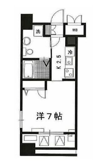 マストライフ目黒南 304 間取り図