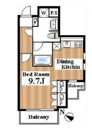 東急ドエルグラフィオ広尾 5階 間取り図