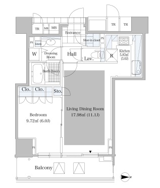 シティタワー四谷 6階 間取り図