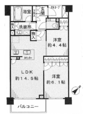 パークハウス千駄ヶ谷 4階 間取り図