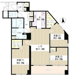 ベルメゾン文京白山 5階 間取り図