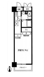 レジディア上野御徒町 1105 間取り図