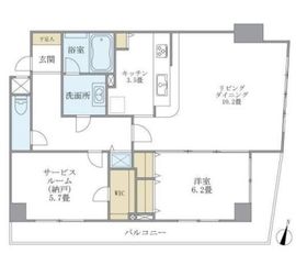 ウヴラージュ広尾 202 間取り図