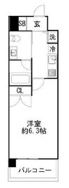 カルディア西馬込 408 間取り図