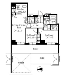 ウェリス市谷加賀町 1階 間取り図