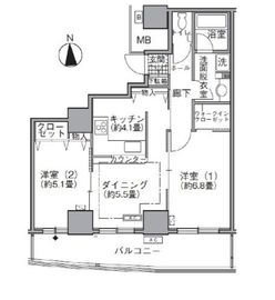 アクティ汐留 1411 間取り図