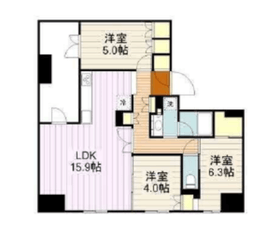 ザ・パークハウス築地入船 2階 間取り図
