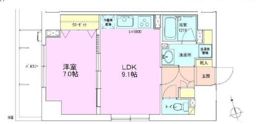 銀座レジデンス参番館 601 間取り図