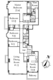 ウィンザーハウス元麻布 202 間取り図