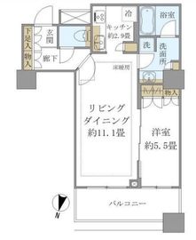 ブリリア大井町ラヴィアンタワー 18階 間取り図