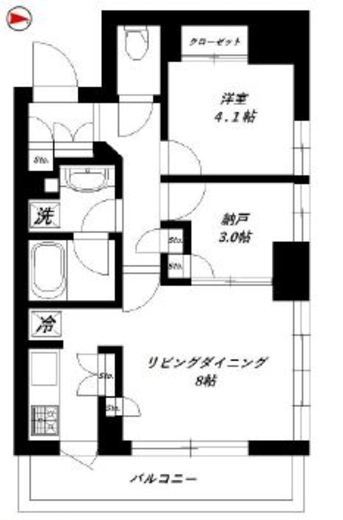 クオリアYZ恵比寿 6階 間取り図