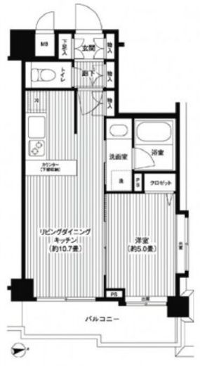 シャンドール目黒 605 間取り図