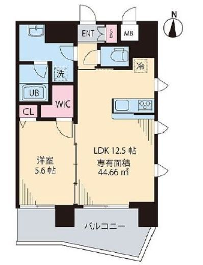 ソルジェンテ中野 801 間取り図