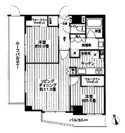 フレシア中目黒 703 間取り図