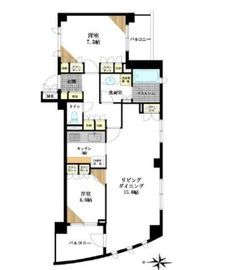 サンウッド新宿戸山フラッツ 5階 間取り図