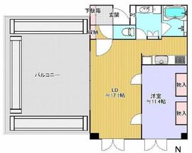 パークヒルズ紅葉山 501 間取り図