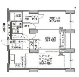 東雲キャナルコートCODAN 14-1006 間取り図