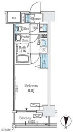 ディームス東陽町2 403 間取り図