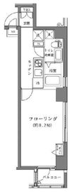 ライジングプレイス月島 6階 間取り図