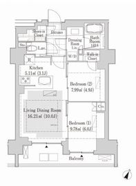 リブクオーレ神保町 906 間取り図