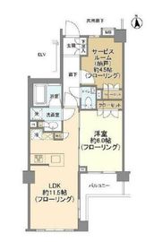 オープンレジデンシア鷹番 1階 間取り図