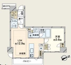 オープンレジデンシア代々木上原ヒルズ 2階 間取り図