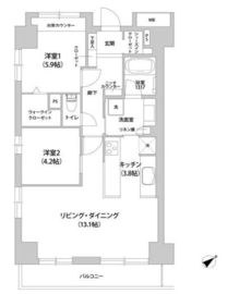 アウルコート南池袋 405 間取り図