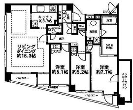 コンフォリア碑文谷 401 間取り図