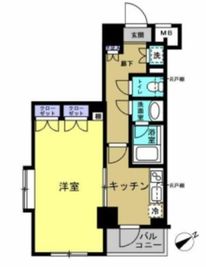 パレステュディオ新宿パークサイド 11階 間取り図