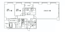 虎ノ門タワーズレジデンス 38階 間取り図