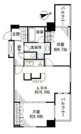 スカイグランデ汐留 7階 間取り図