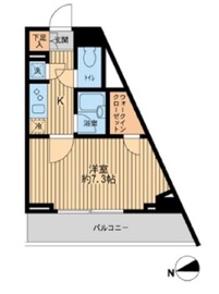 HF早稲田レジデンス 214 間取り図