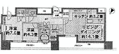 カテリーナ三田タワースイート ウエストアーク 18階 間取り図