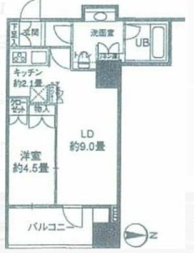 カスタリアタワー品川シーサイド 507 間取り図