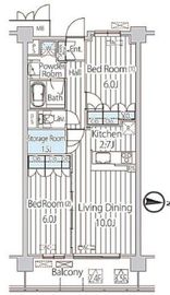 フェールメゾン西大島 509 間取り図