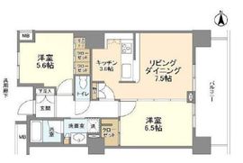 豊洲シエルタワー 7階 間取り図