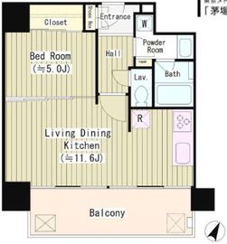 リバー＆タワー 203 間取り図