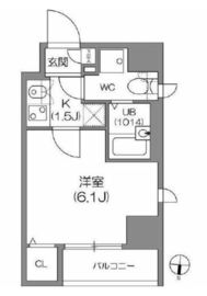 アジールコート中野坂上 1002 間取り図