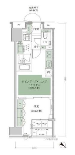 シティハウス東京八重洲通り 16階 間取り図