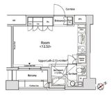 カスタリア目黒かむろ坂 1402 間取り図