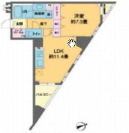 カスタリア池袋 803 間取り図