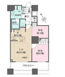 ザ・パークハウス西新宿タワー60 30階 間取り図