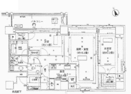 代官山アドレス ザ・タワー 4階 間取り図