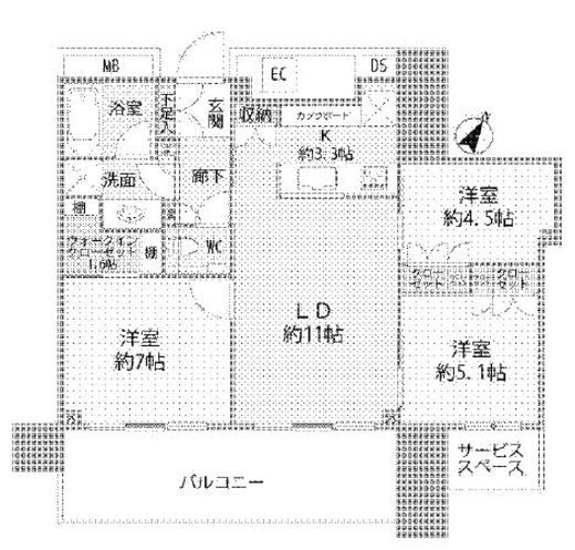 スカイズタワー＆ガーデン 6階 間取り図