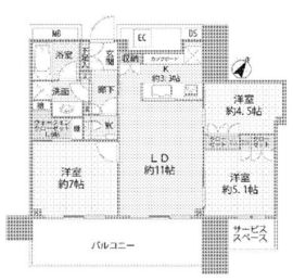 スカイズタワー＆ガーデン 6階 間取り図