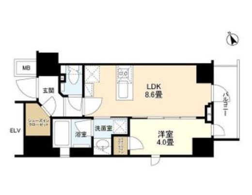 オープンレジデンシア虎ノ門 7階 間取り図
