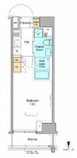 プラウドフラット菊川 611 間取り図