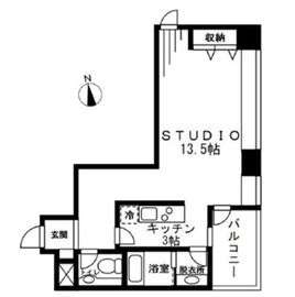 レジディアタワー麻布十番 701 間取り図