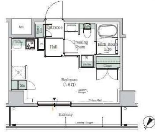 One ROOF Residence Kiba East 313 間取り図