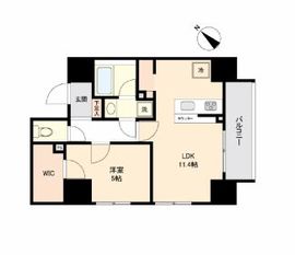 ユニデン八丁堀レジデンス 502 間取り図
